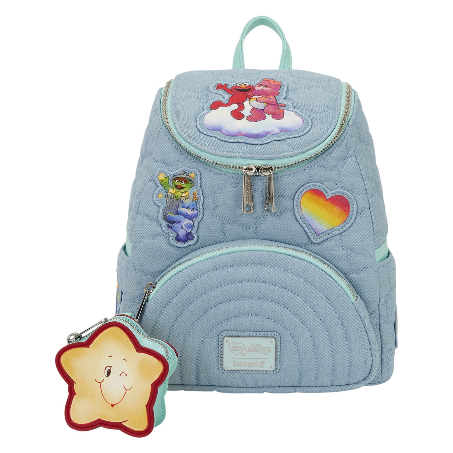carebear mini backpack Care Bears x Sesame Street Denim Mini Backpack