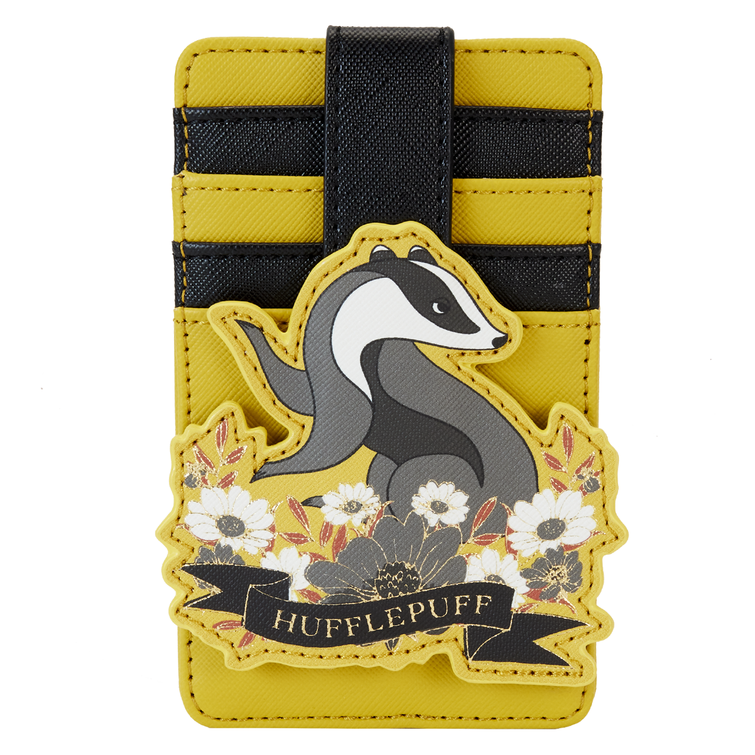 harry potter hufflepuff house floral tattoo mini backpack Loungefly Ravenclaw Adorn Purse & Co nestled among charming white and dark field flowers Harry Potter - Hufflepuff House