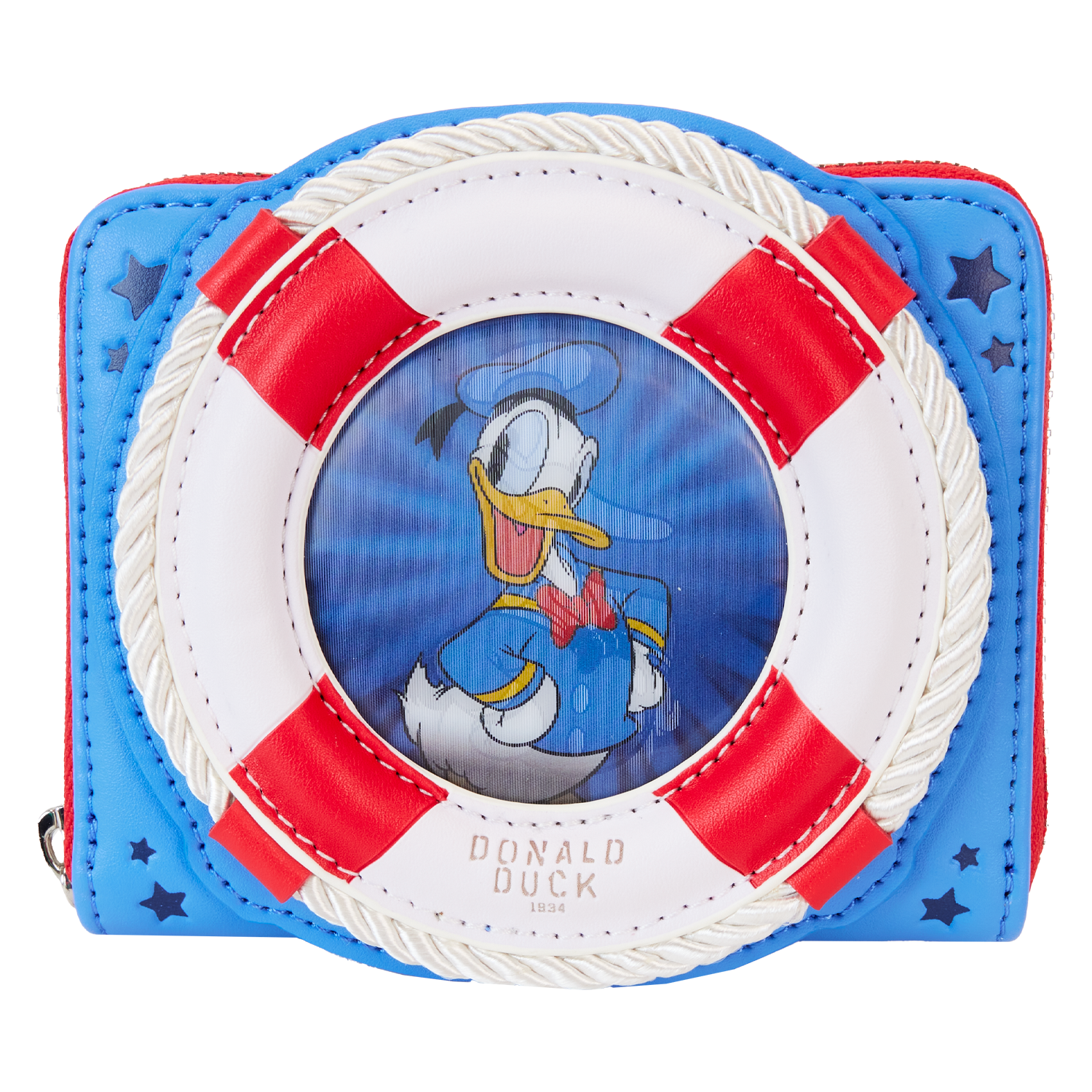 donald duck 90th anniversary color changing loungefly mini backpack Donald Duck 90th Anniversary Lenticular Zip Around Wallet