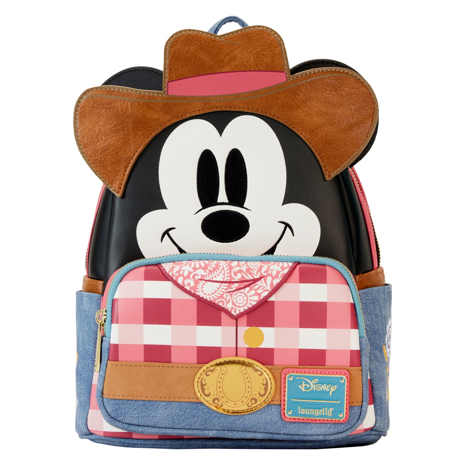 disney mickey mouse cartoon faux leather mini backpack Loungefly Disney Western Mickey Mouse Cosplay Mini Backpack