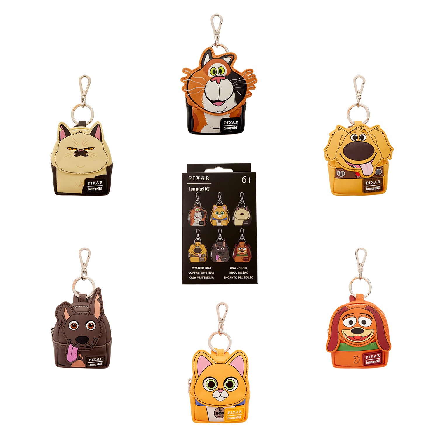 disney dogs loungefly mini backpack Pixar Dogs & Cats Cosplay Mystery Mini Backpack Keychain Charm