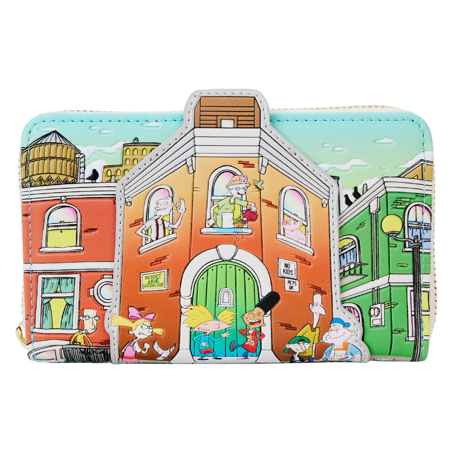 Loungefly Nickelodeon Hey Arnold! Sunset Arms Boarding House Zip