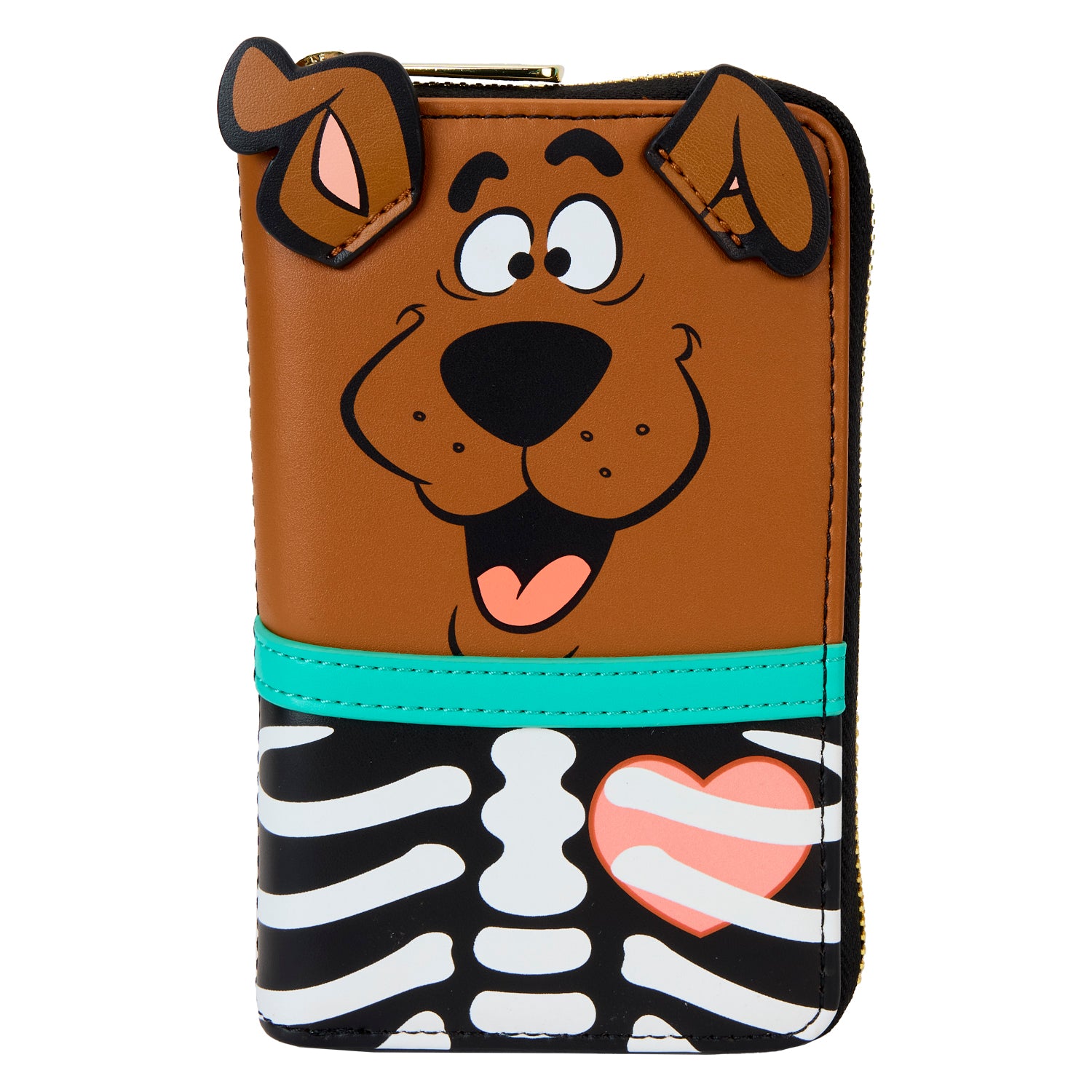 Portafoglio Da Viaggio Scooby Doo Con Orecchie 3D | 8 Slot Carte, Scomparto Monete Con Cerniera