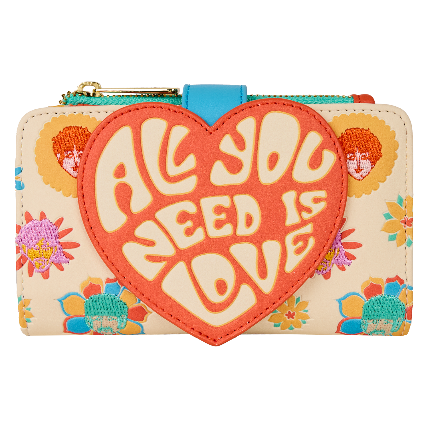 Loungefly The Beatles All You Need Is Love All-Over Print Flap