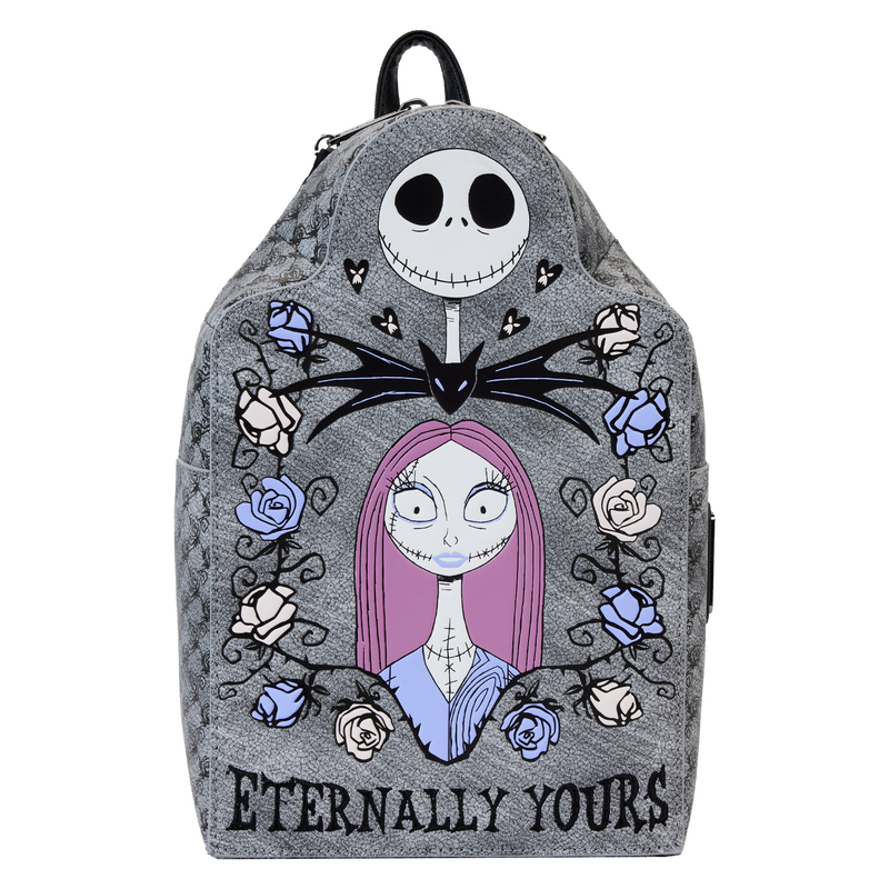loungefly disney nightmare before christmas sally dress mini backpack Loungefly The Nightmare Before Christmas Floral Sally and Jack Coffin Mini Backpack - BoxLunch Exclusive