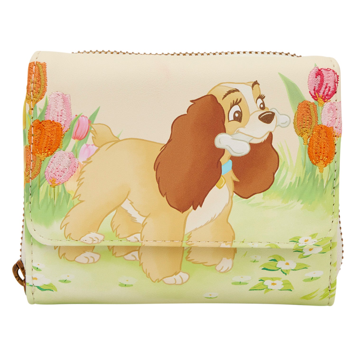 Disney Loungefly Lady and the Tramp Mini Backpack Card Wallet Loungefly x Disney Lady and the Tramp Pastel Tulip Trifold  main image 4