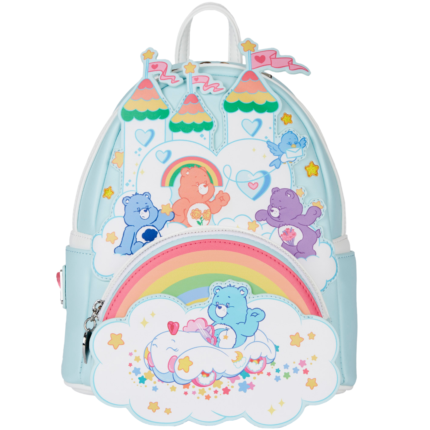 carebear mini backpack Loungefly Care Bears Care-A-Lot Castle Mini Backpack