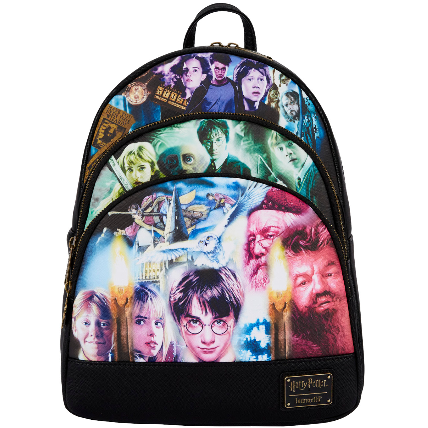 Loungefly Harry Potter Trilogy Triple Pocket Mid-Size Backpack – Circle Of Hope Boutique