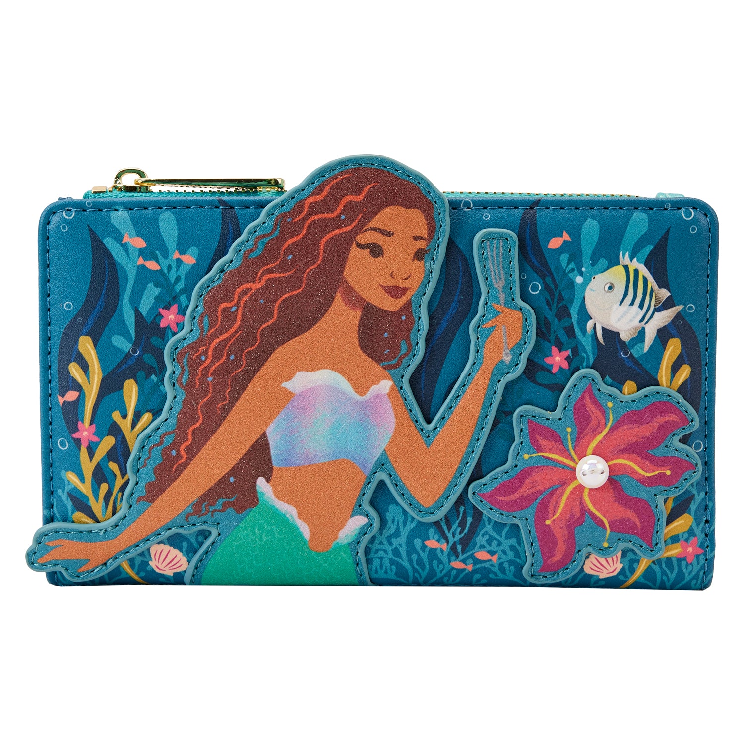 Disney Lounge Fly Princesses Sequins Ariel Bag and Wallet Loungefly Disney The Little Mermaid Glitter | Mercari main image 3