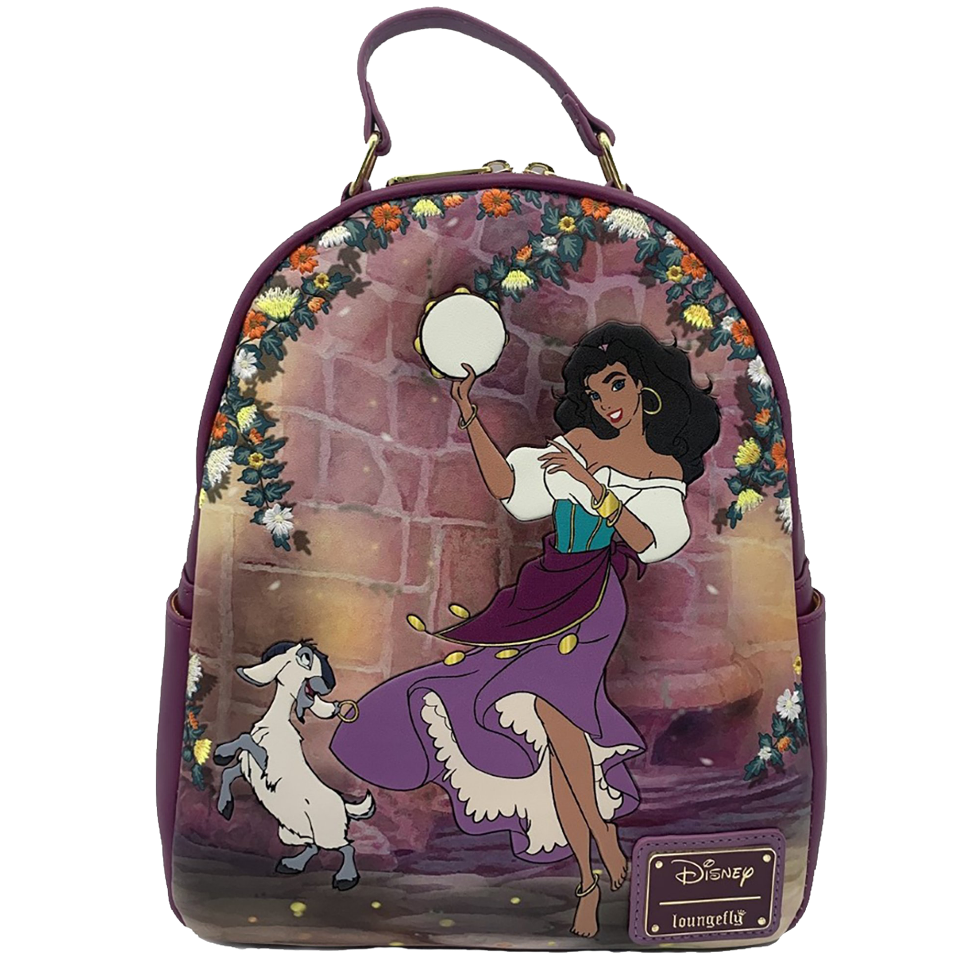 hunchback of notre dame mini backpack Loungefly Exclusive Disney The Hunchback of Notre Dame, Esmeralda and Djali Scene Mini Backpack