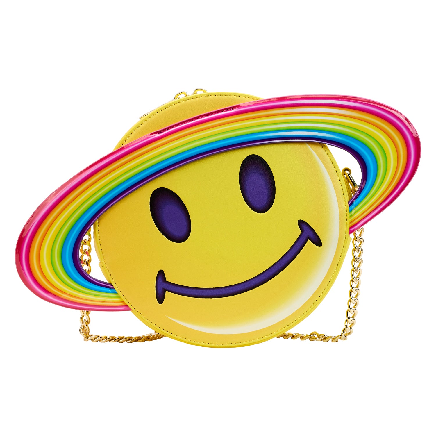 Loungefly Lisa Frank Logo Heart Detachable Rainbow Bag Mini Backpack