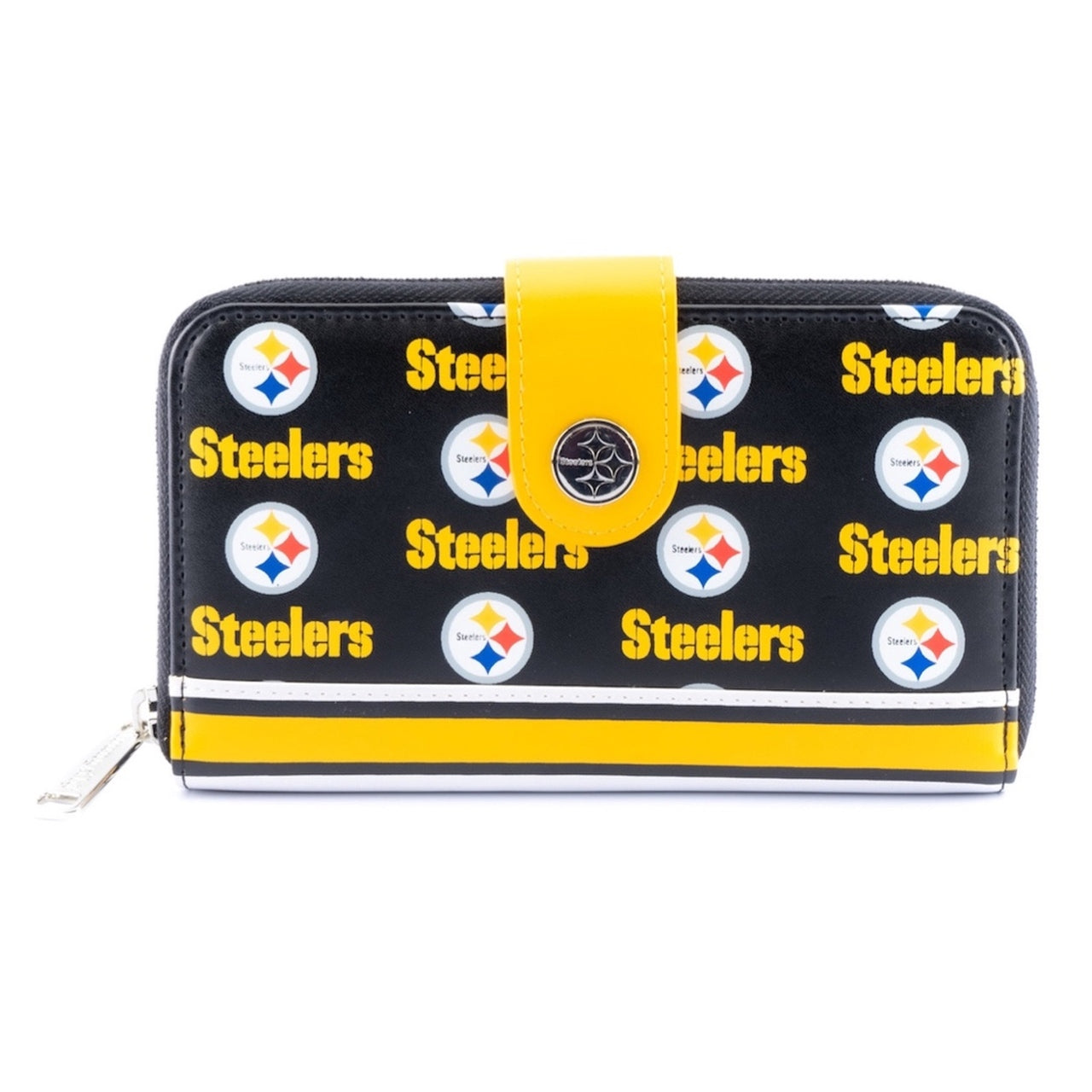 Loungefly NFL Pittsburgh Steelers Logo AOP Bifold Wallet – Circle