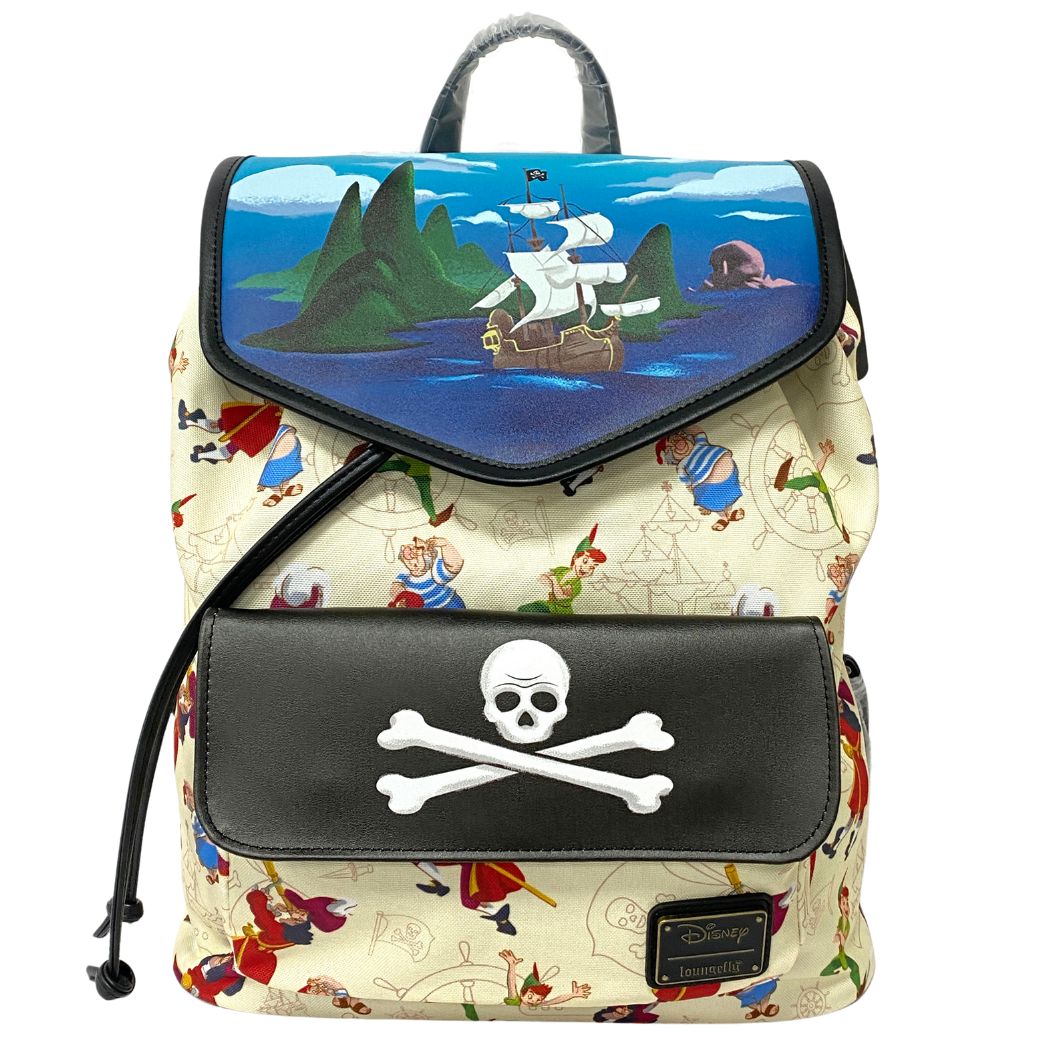 Loungefly Captain Hook Skull Peter Pan Rucksack Backpack