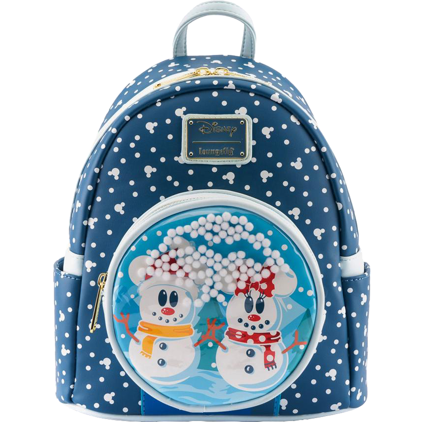 Disney Loungefly Mini Backpack - Mickey and Minnie Winter Skate Scene 