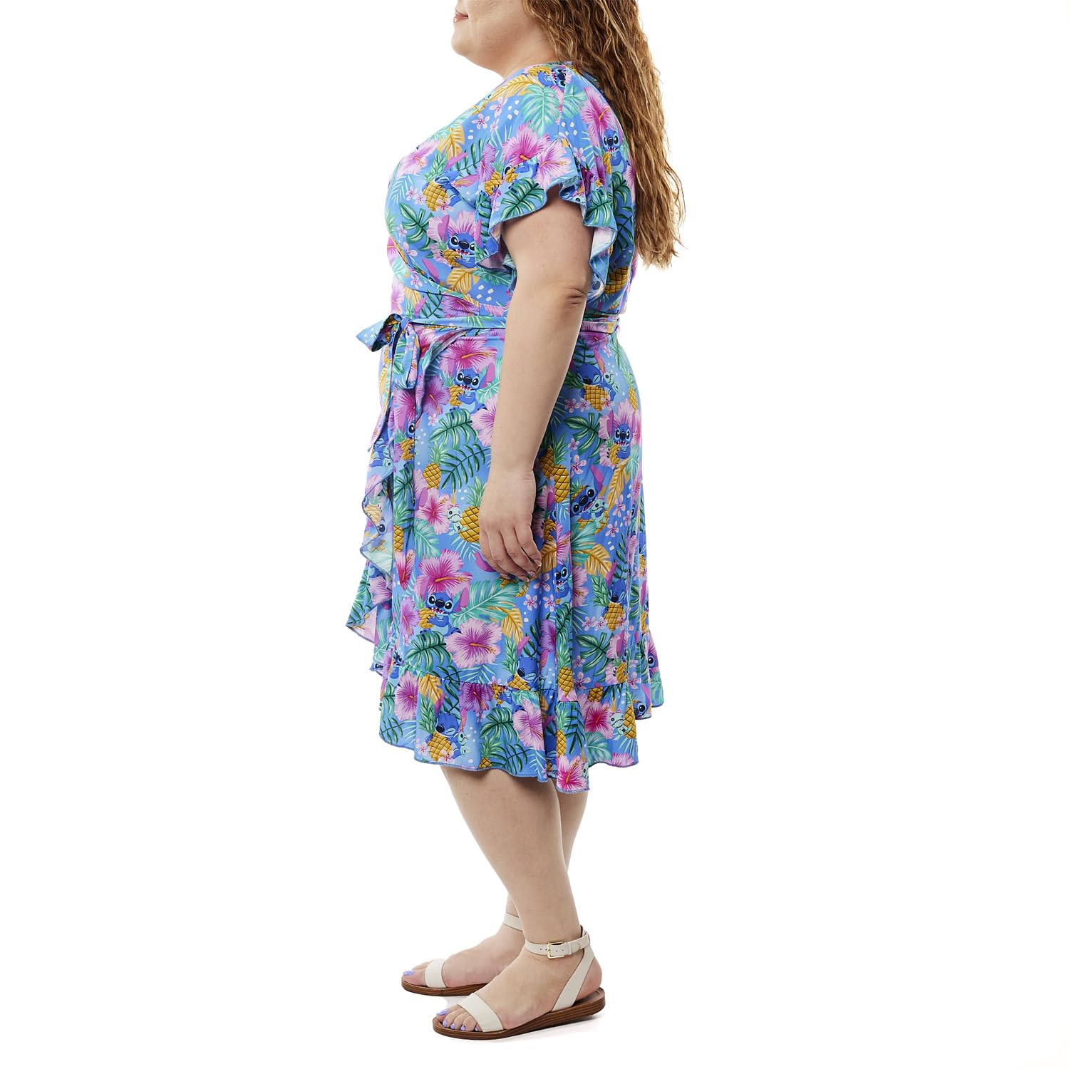 Stitch Shoppe By Loungefly Disney Lilo and Stitch Tropical Wrap Ilana Dress 3X