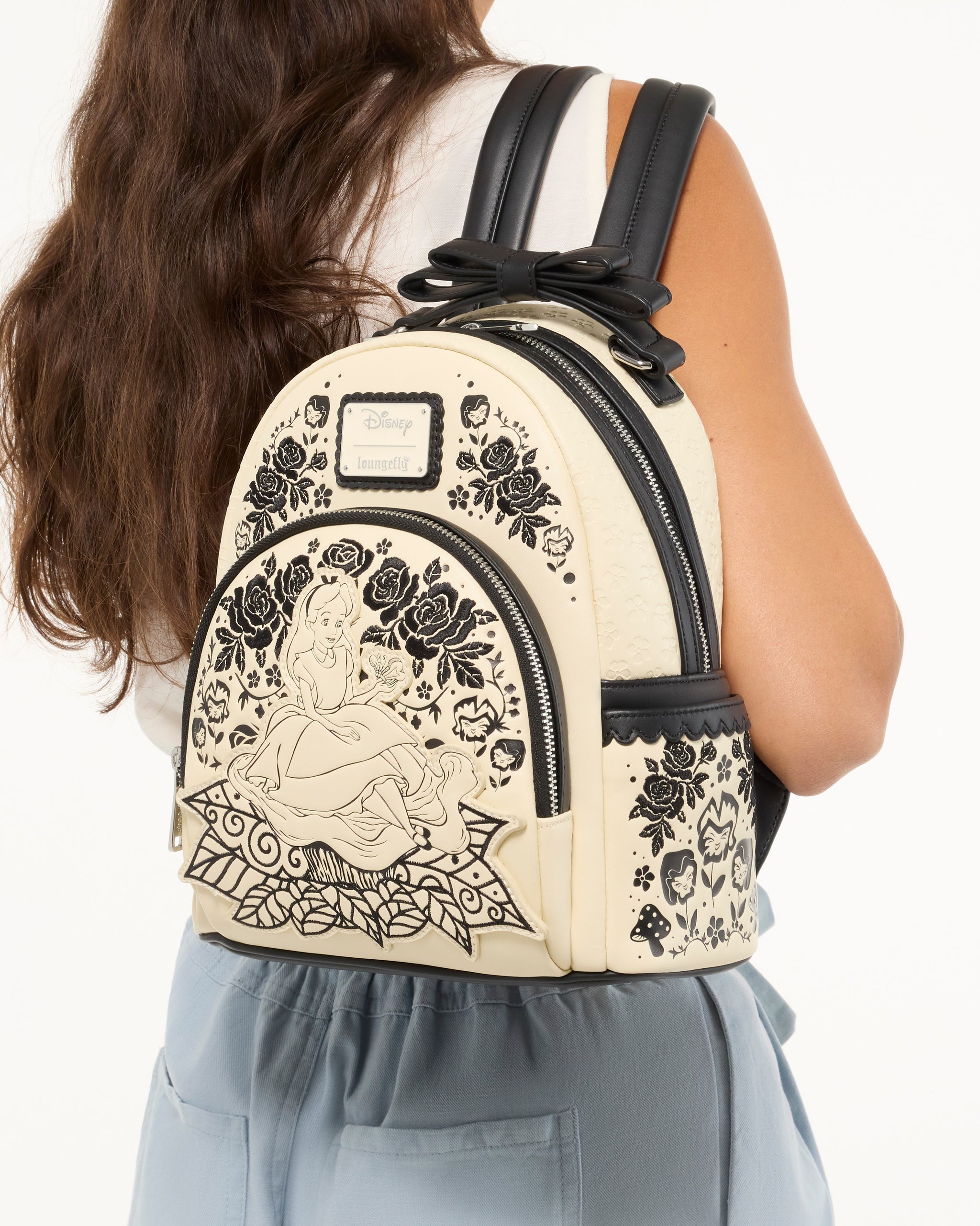 Alice in Wonderland Floral Mini Backpack