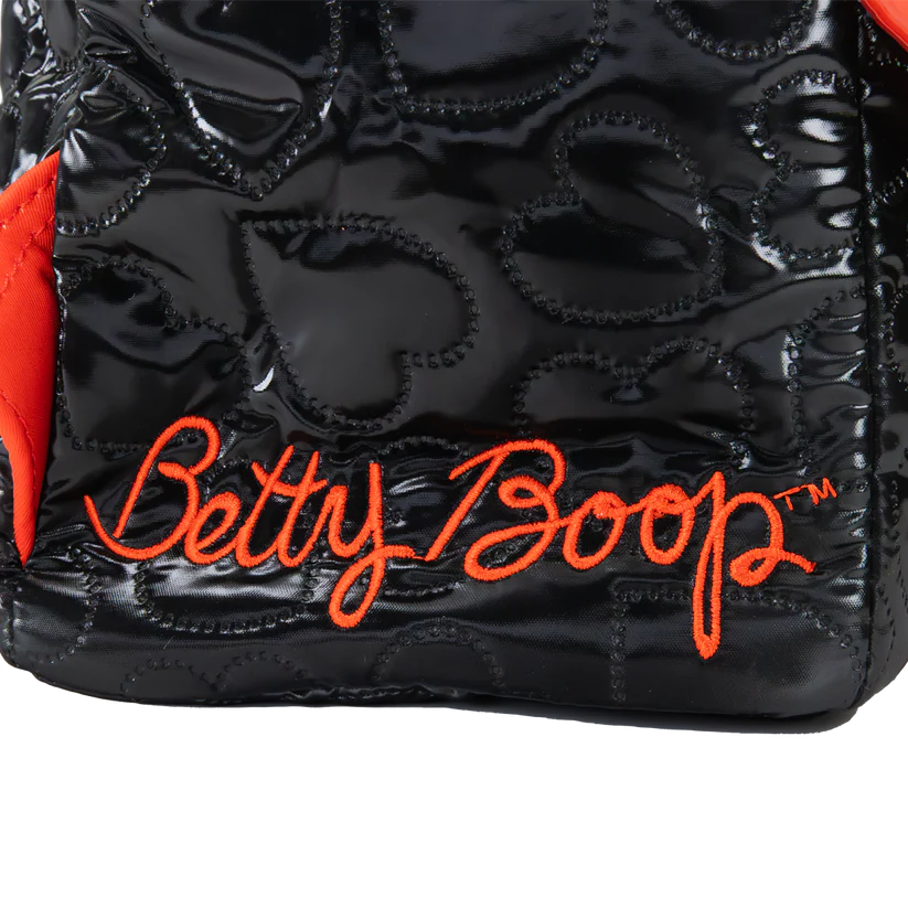 betty boop backpack leather Betty Boop Quilted Heart Trinket Backpack with Acrylic Charms