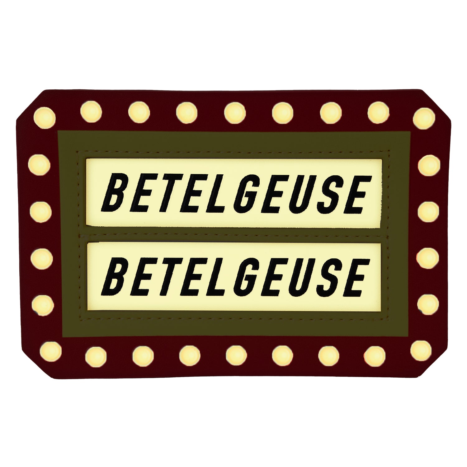 beetlejuice card sleeves Beetlejuice Here Lies Betelgeuse Marquee Glow Large Card Holder