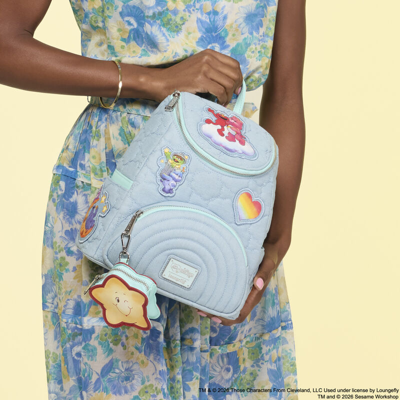 care bears loungefly mini backpack Care Bears x Sesame Street Denim Mini Backpack
