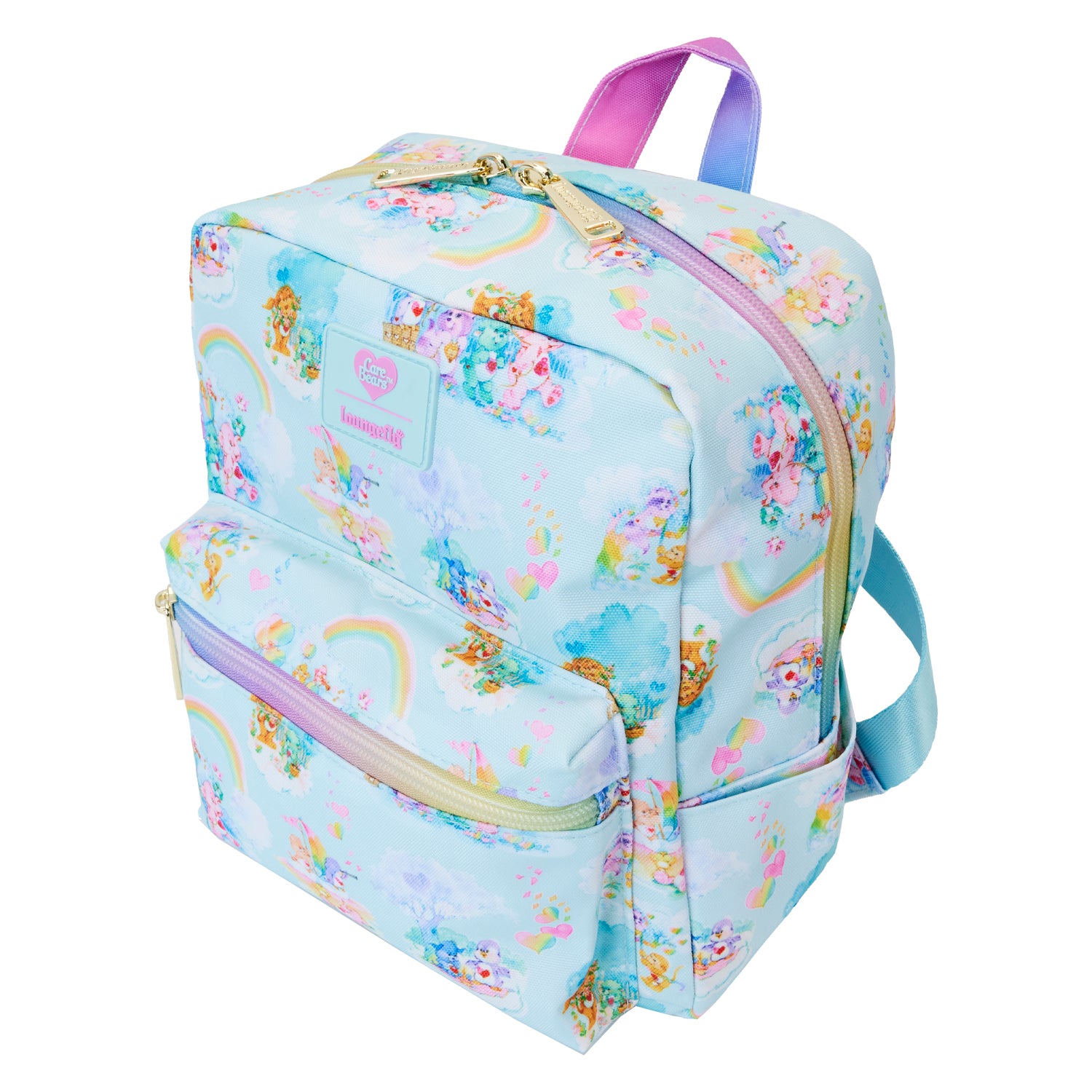 care bears loungefly mini backpack Care Bears Cousins All-over-print Nylon Square Mini Backpack