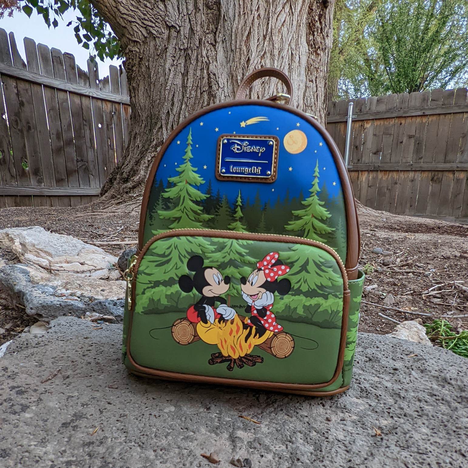 Loungefly Disney Mickey And Minnie Mouse Camping Mini Backpack