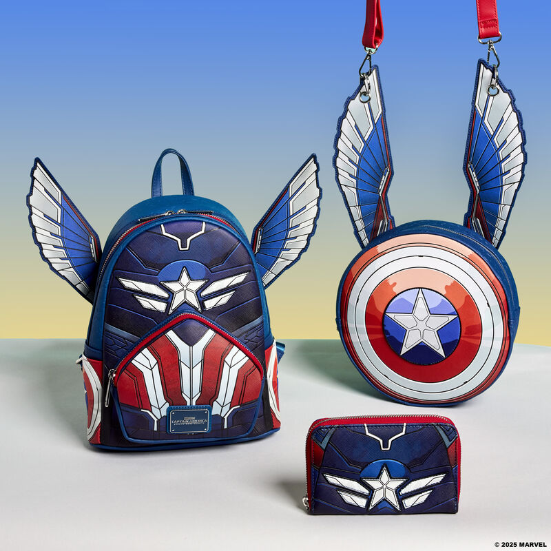 captain america mini backpack Captain America Brave New World Cosplay Mini Backpack by Loungefly