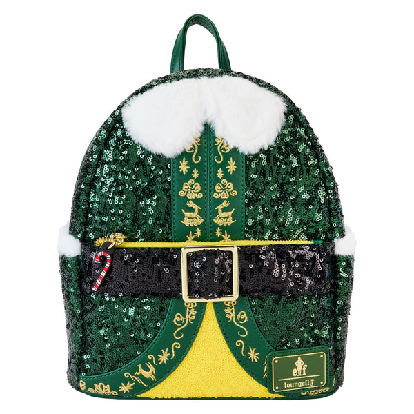 Loungefly Elf Sequin Backpack Amazon.com: Loungefly Warner Brothers Elf Buddy Sequin  main image 2