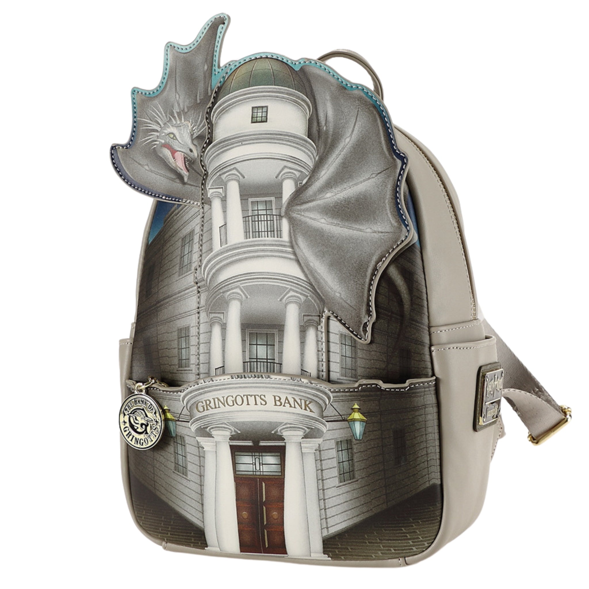 harry potter mini backpack purse LoungeFly HARRY POTTER Gringotts Bank and Dragon Mini Backpack (Exclusive)