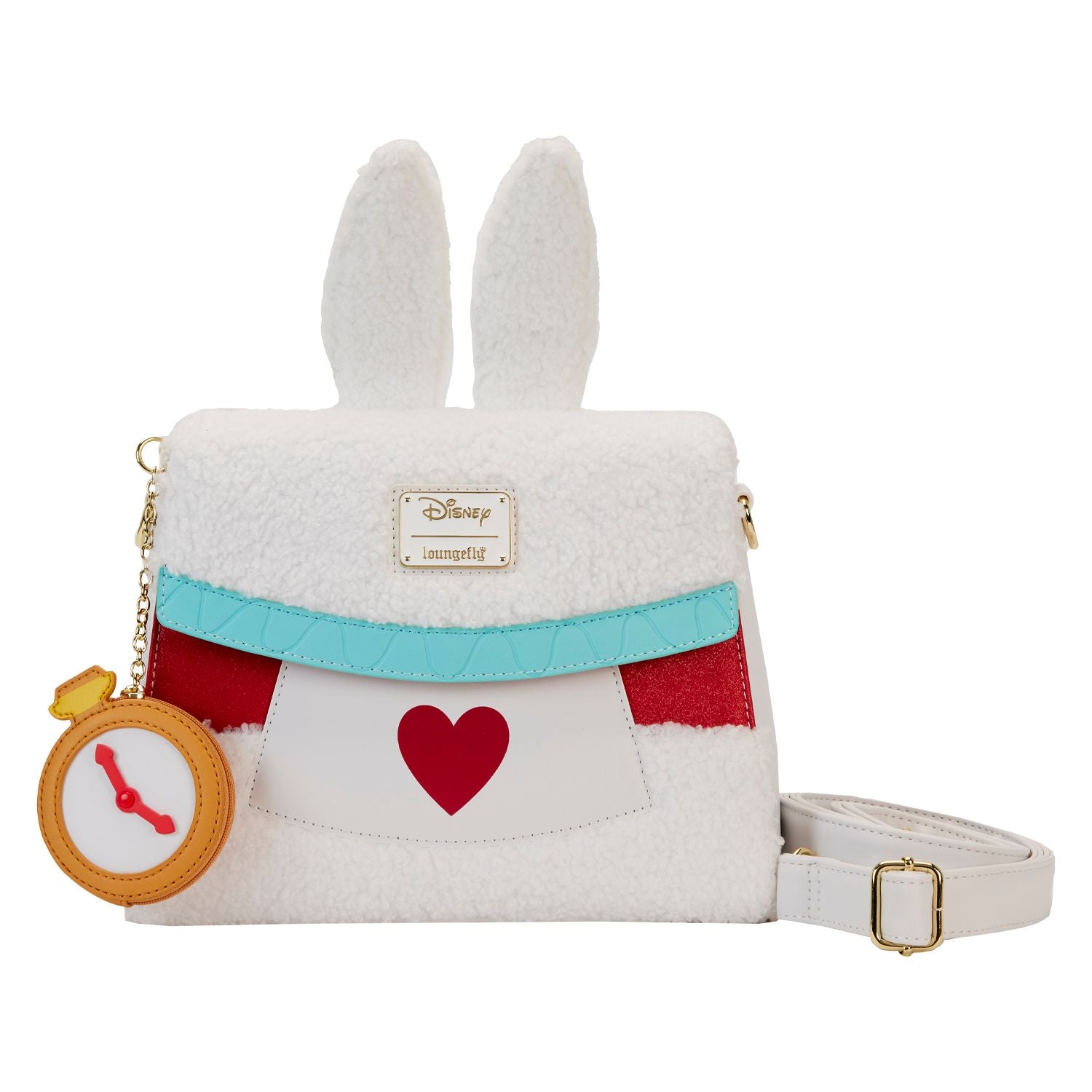 Loungefly Alice in Wonderland White Rabbit Cosplay Crossbody Bag