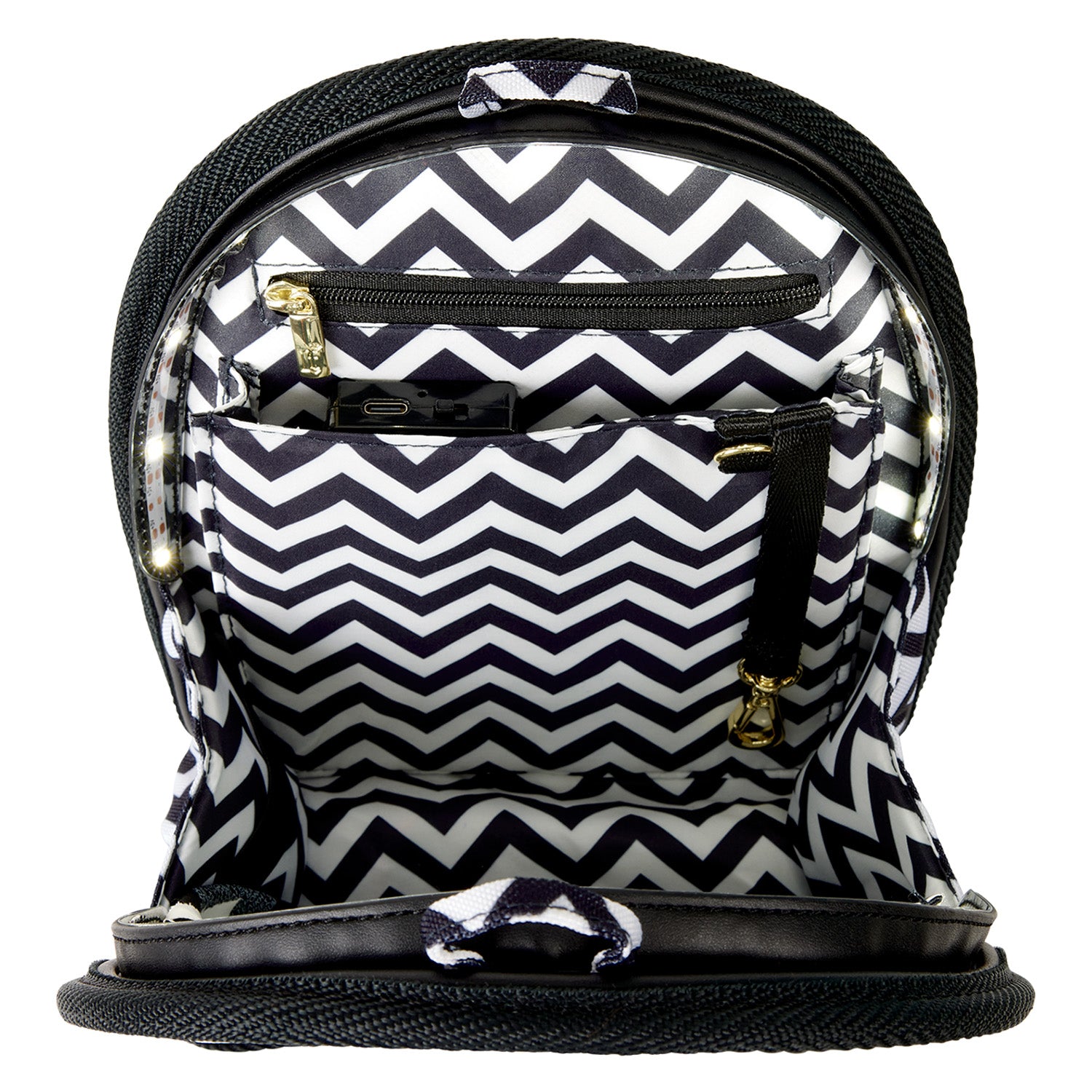 Loungefly Zig Zag Light Up Mini Backpack Insert Organizer