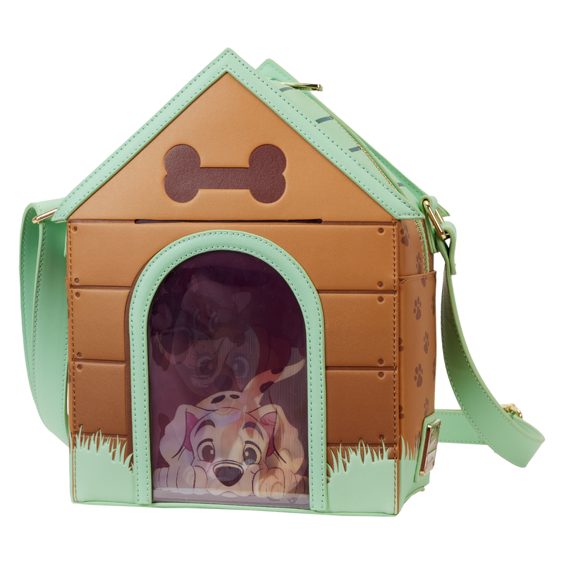Loungefly I Heart Disney Dogs Doghouse Triple Lenticular Figural Crossbody Bag