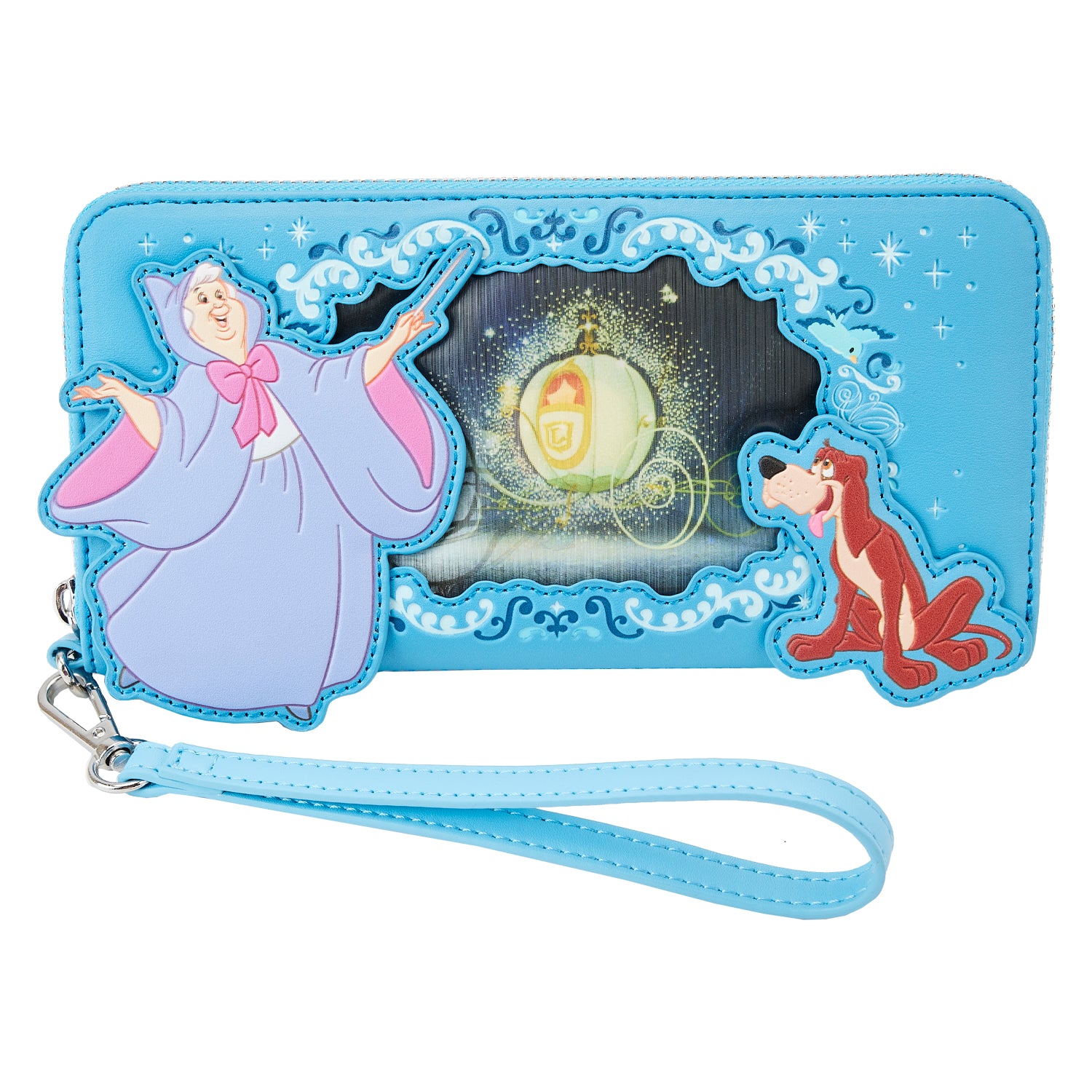 Loungefly Disney Cinderella Princess Lenticular Series Zip Around Wristlet