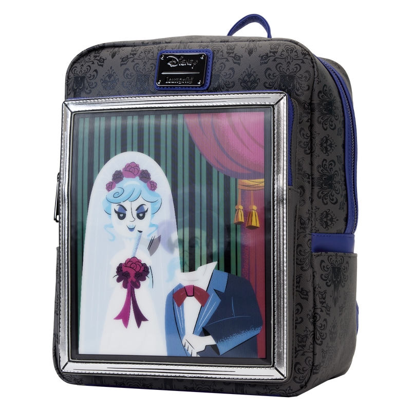 Loungefly Disney Haunted Mansion The Black Widow Bride Portrait Lenticular Mini Backpack