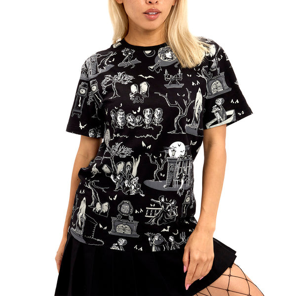 Disneyland Haunted Mansion Tシャツ Lサイズ 黒 Loungefly Disney Haunted Mansion Unisex Tee – Circle Of Hope Boutique