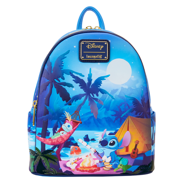 her universe disney lilo & stitch boba figural mini backpack Loungefly Disney Lilo And Stitch Camping Cuties Mini Backpack – Circle Of Hope Boutique