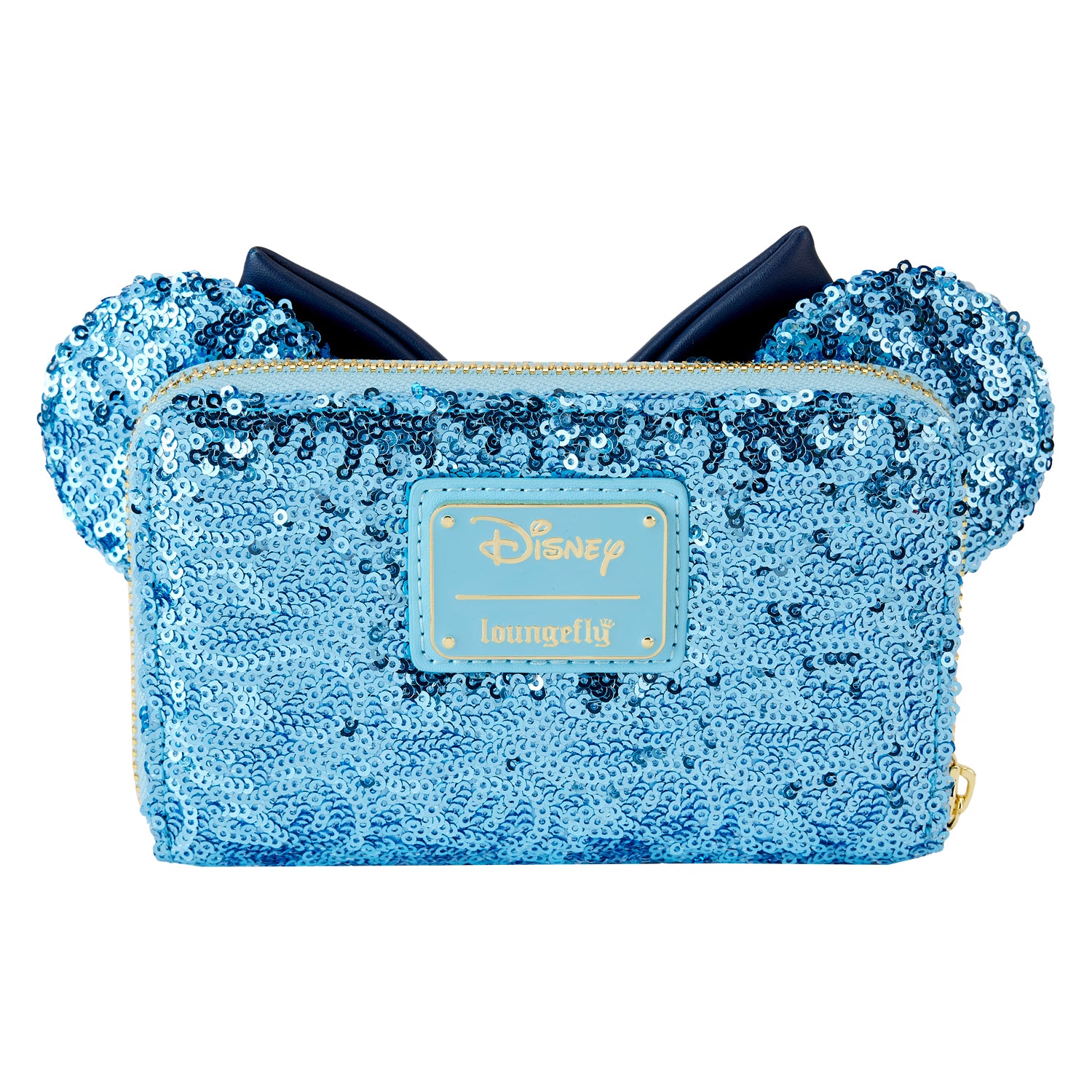 Loungefly Disney Minnie Mouse Hanukkah Menorah Sequin Zip Around Wallet