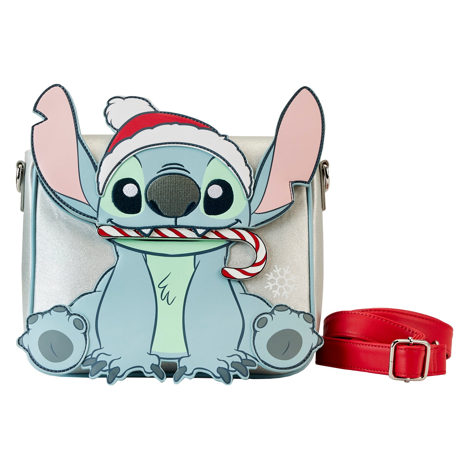 Loungefly Disney Stitch Holiday Glitter Cosplay Crossbody Bag
