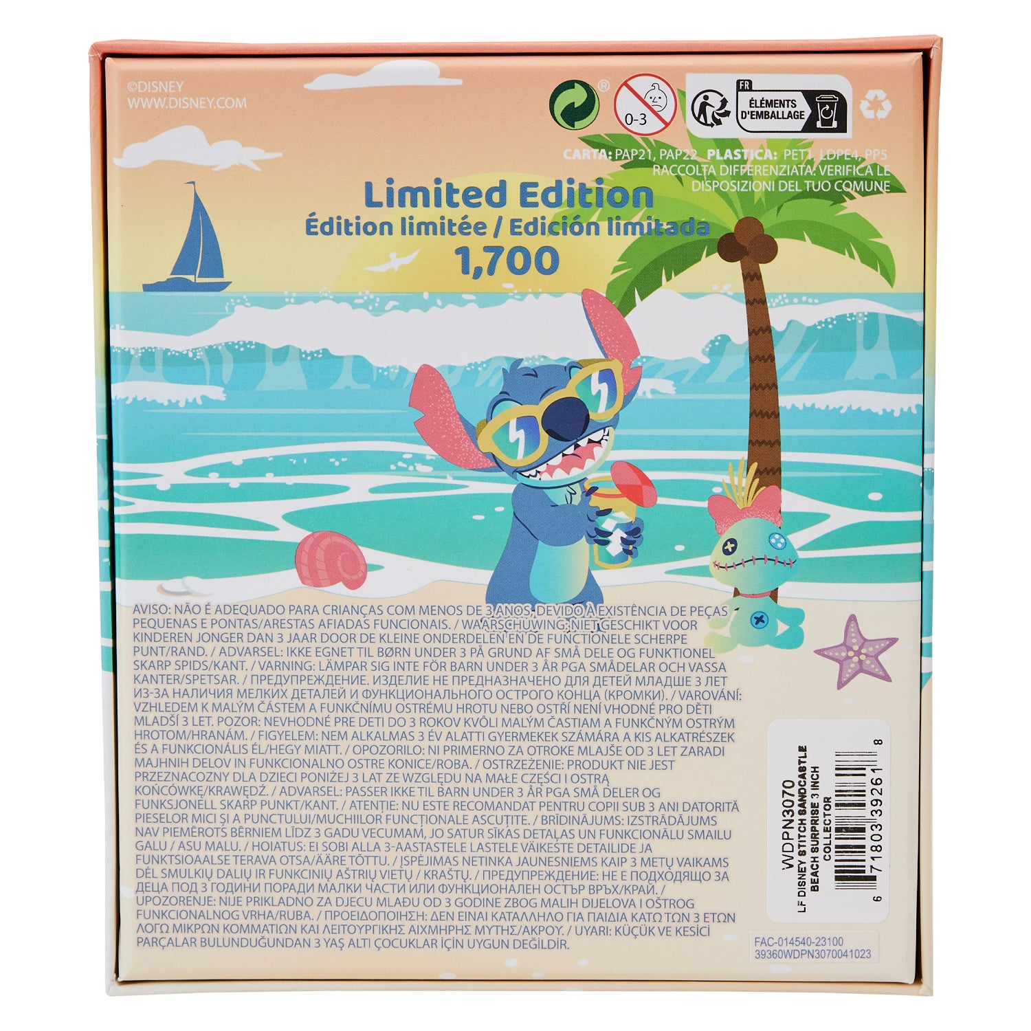  Loungefly Disney Stitch Sandcastle Beach Surprise Mini Backpack