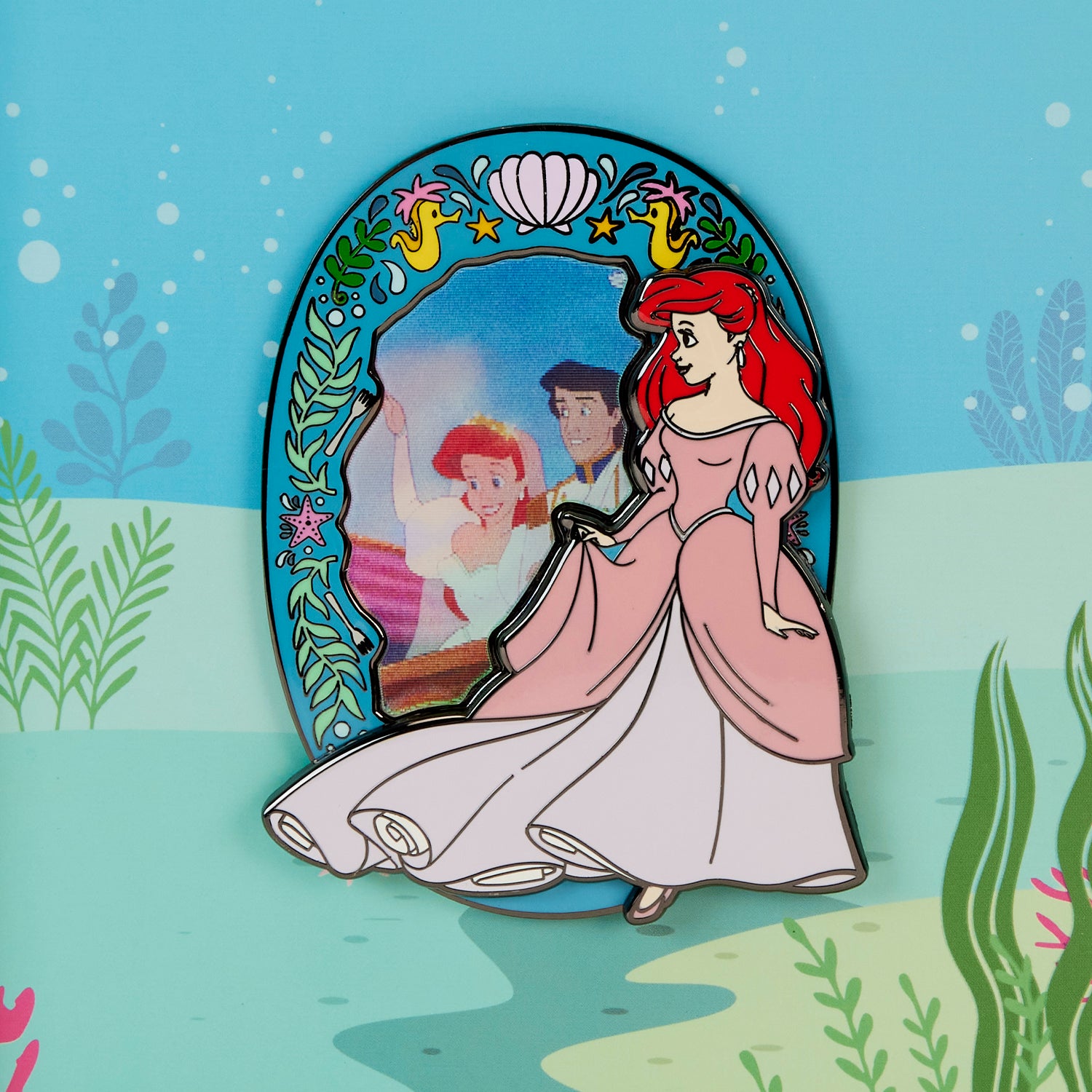 Loungefly Disney The Little Mermaid Princess Lenticular 3 Inch Pin (Pre-order)