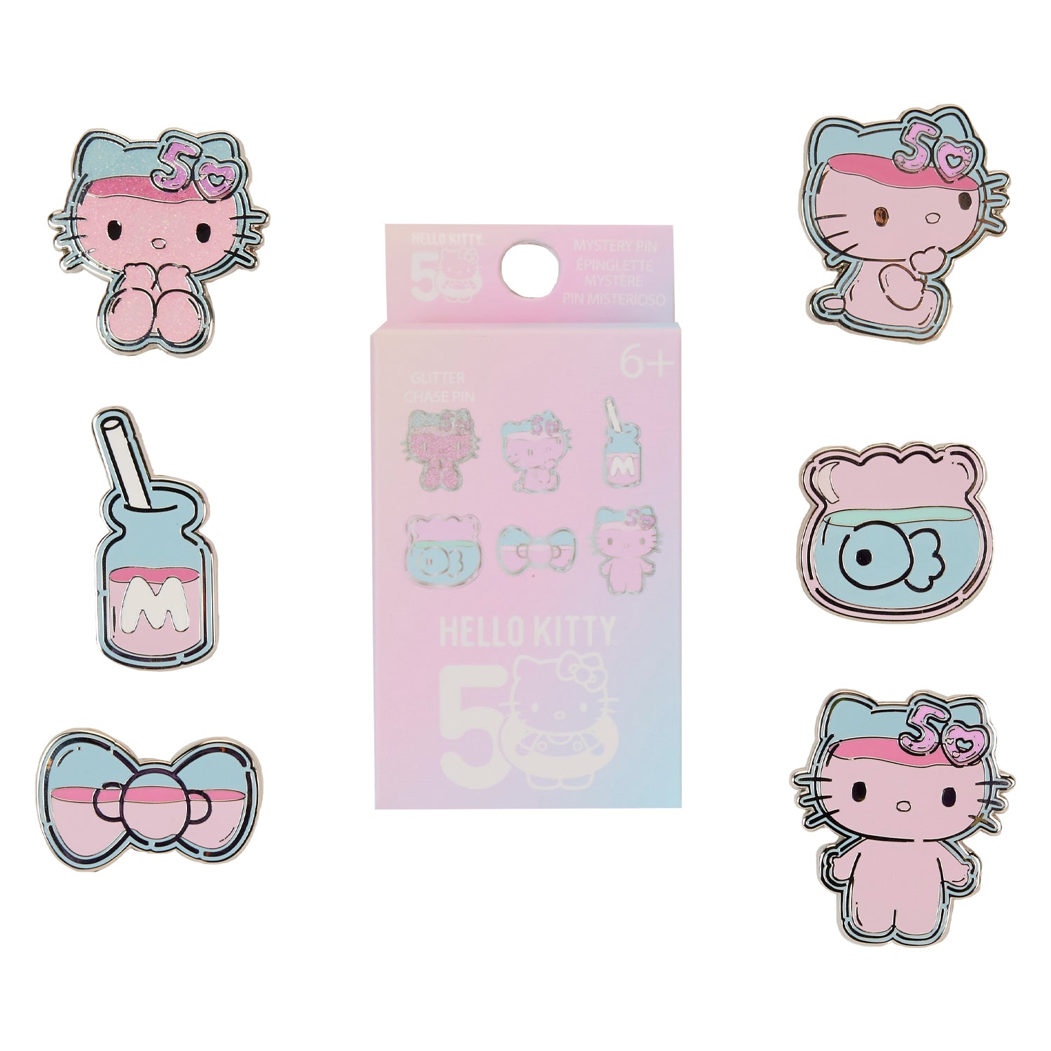 Loungefly Hello Kitty 50th Anniversary Clear And Cute Mystery Box Pin loungefly-hello-kitty-50th-anniversary-clear-and-cute-mystery-box-pin