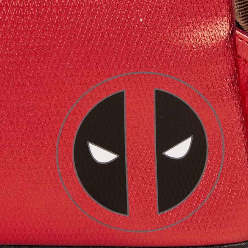 deadpool logo die cut mini backpack Marvel Metallic Deadpool Cosplay Mini Backpack
