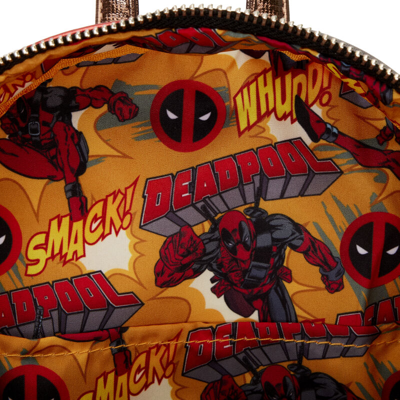 deadpool tattoo mini backpack Marvel Metallic Deadpool Cosplay Mini Backpack