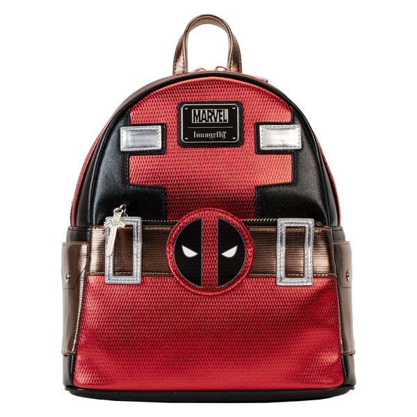 Loungefly Marvel Metallic Deadpool Cosplay Mini Backpack  display picture 2