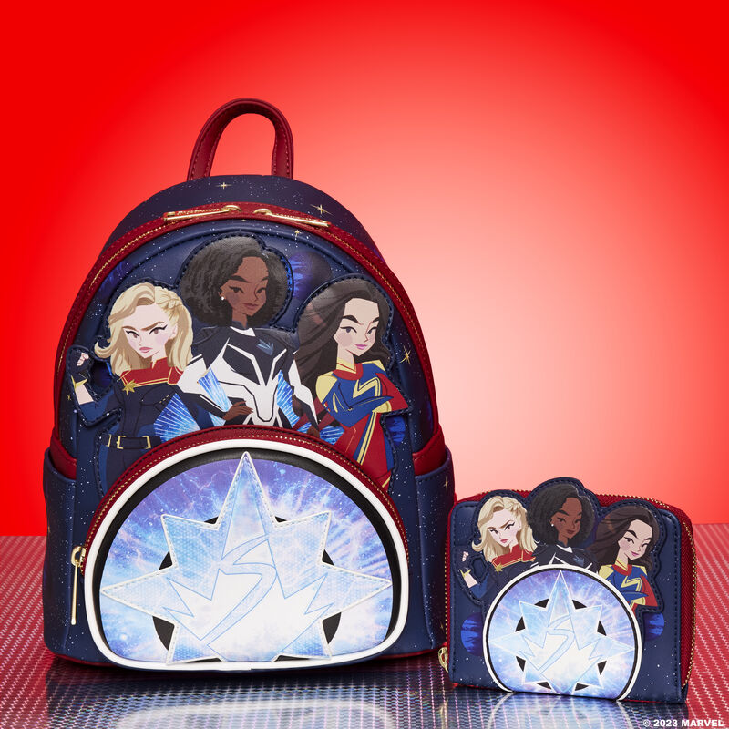 black widow loungefly mini backpack Loungefly Marvel The Marvels Group Mini Backpack