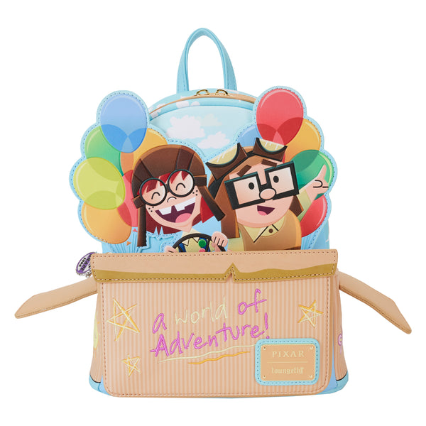 Disney Pixar Up Mini Backpack Carl And Ellie Adventure Time Love Story Grape Pin Loungefly Disney Pixar Up Carl & Ellie Cloud Gazing Mini  main image 3