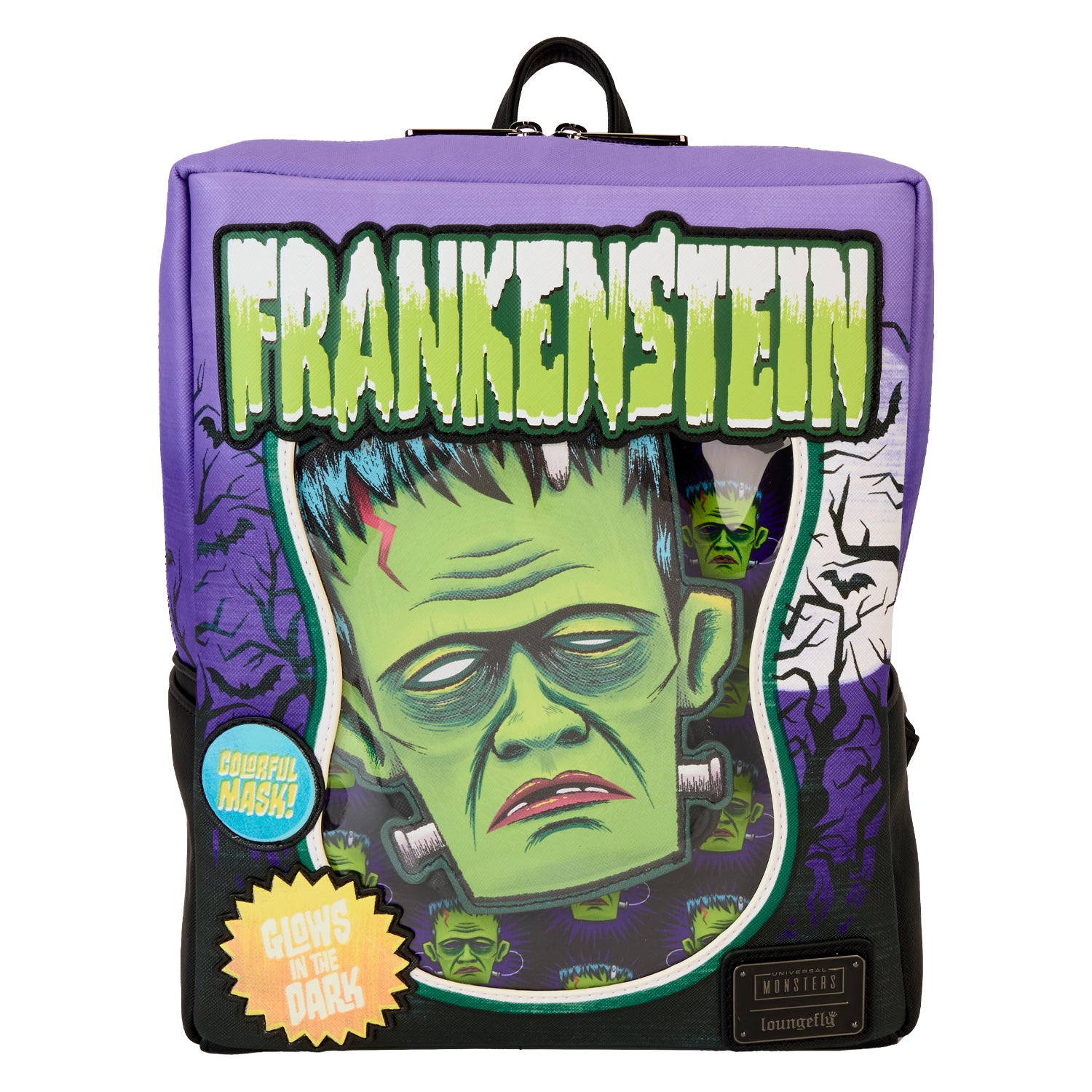 フランキー Loungefly Universal Monsters Frankenstein Neon Mask Mini Backpack