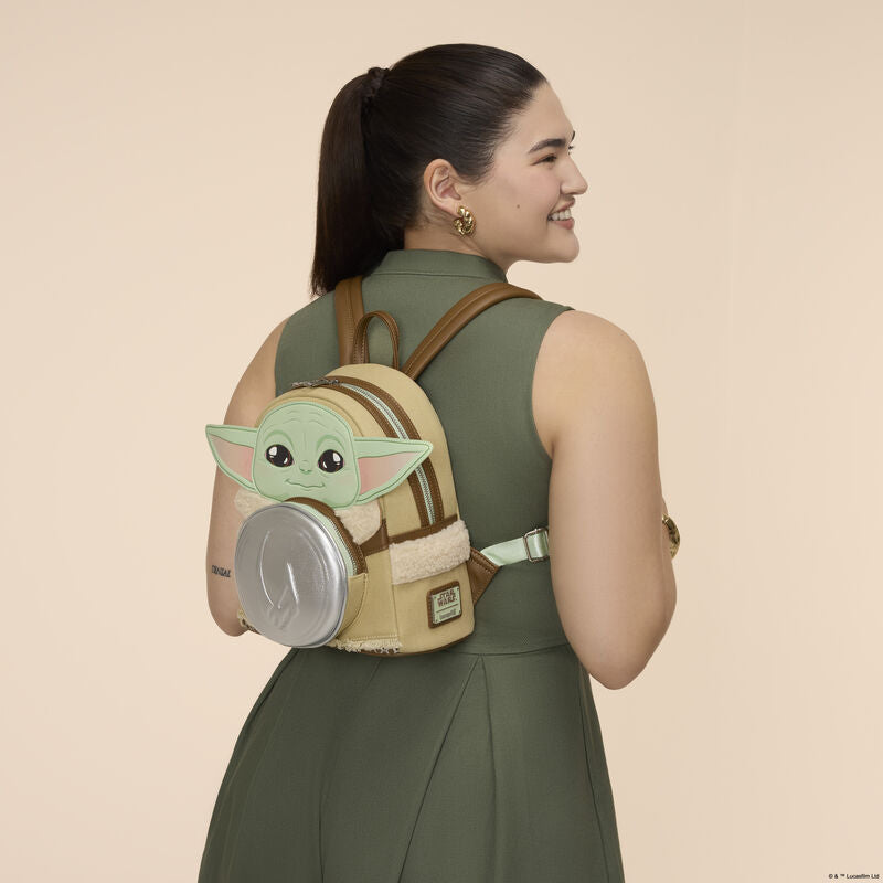baby yoda backpack mini Star Wars Mandalorian The Child Women's PU with Detachable Coin Purse 9W x 10.5H x 4.5D 22.8cm W x 26.6cm H x 11.4cm D This is an officially licensed Star Wars product. Star Wars Grogu Baby Yoda
