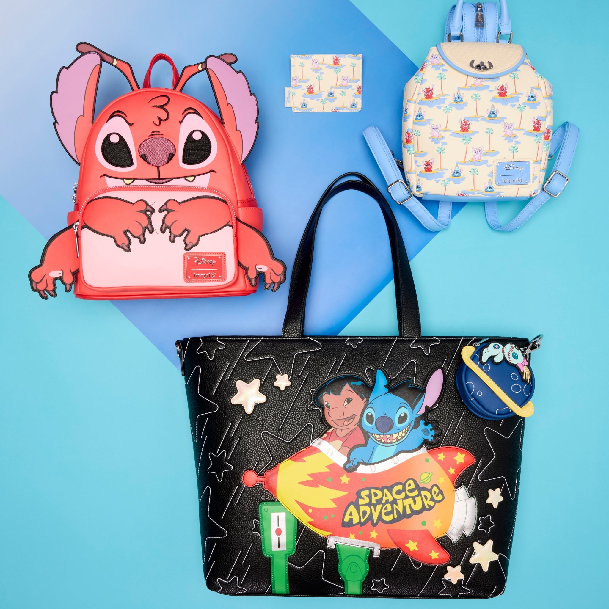 disney backpacks mini lilo and stitch Backpack | Girls Mini Backpack With Stitch Keychain | Small Rucksack For Girls | One Size Pink Its designed for fans who want a compact Hibiscus Blue Stitch Loungefly Backpack