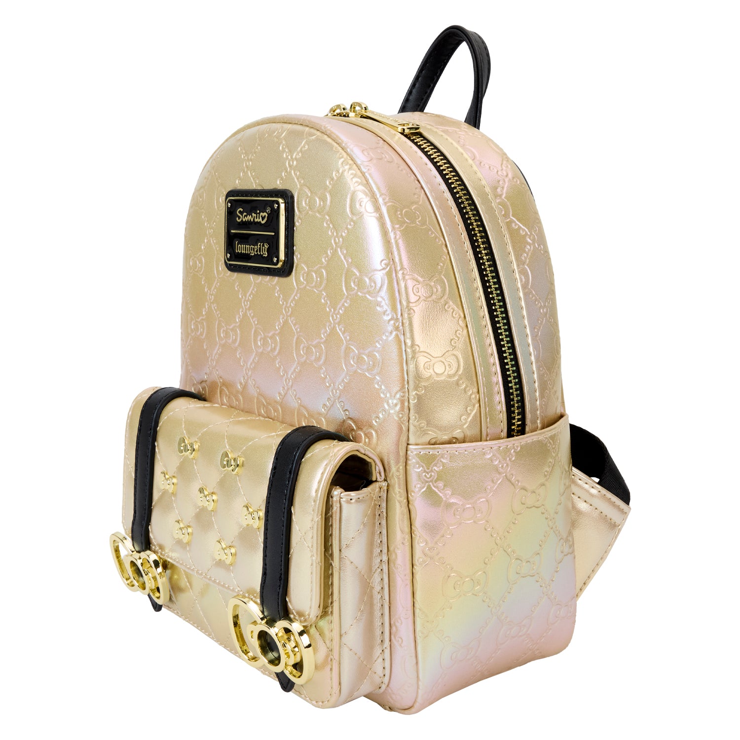 amazon black mini backpack Hello Kitty 50th Anniversary Metallic Gold Mini Backpack