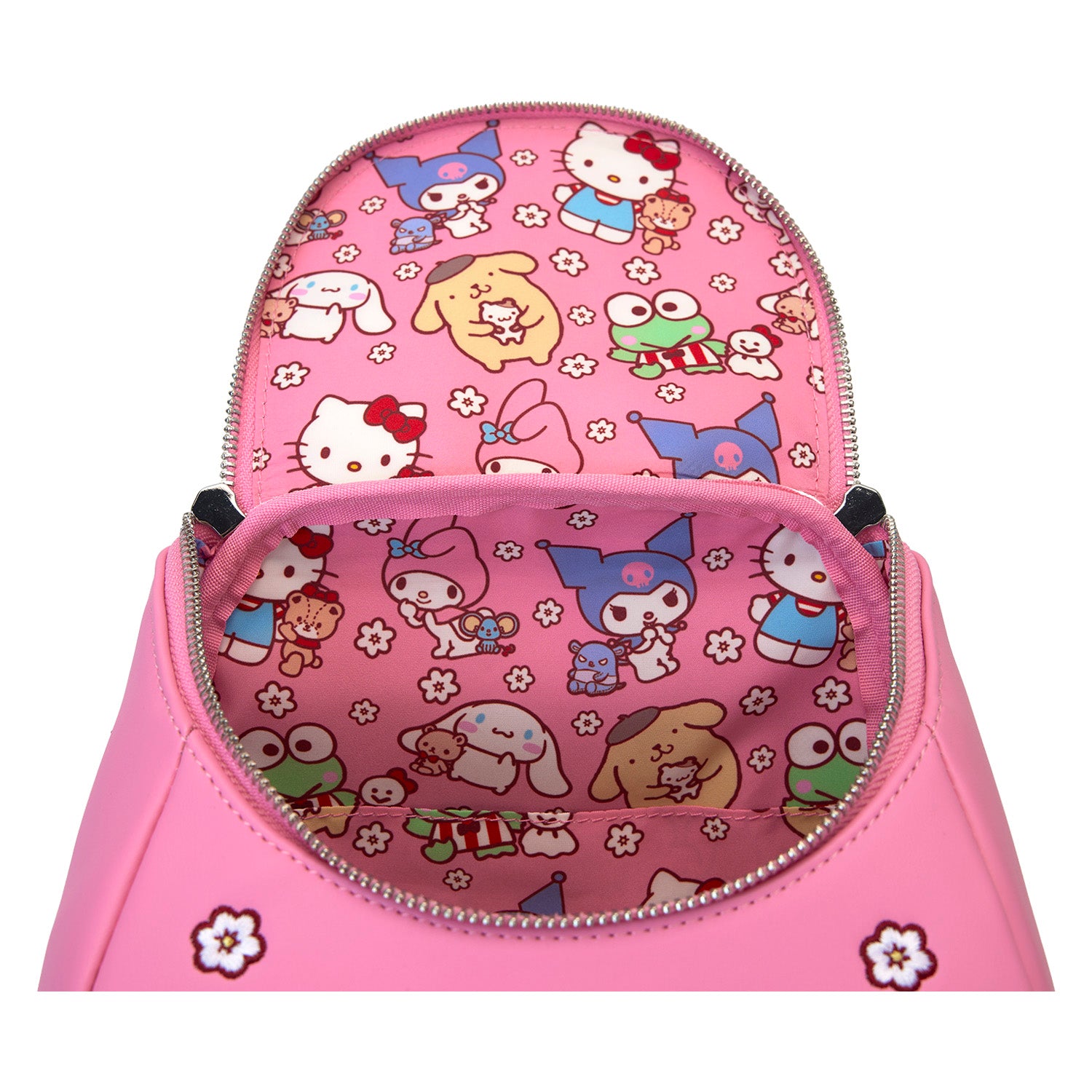 Loungefly Leather: Sanrio Hello Kitty and Friends Color Block Mini Backpack Loungefly Leather: Sanrio Hello Kitty and Friends Color Block Mini Backpack